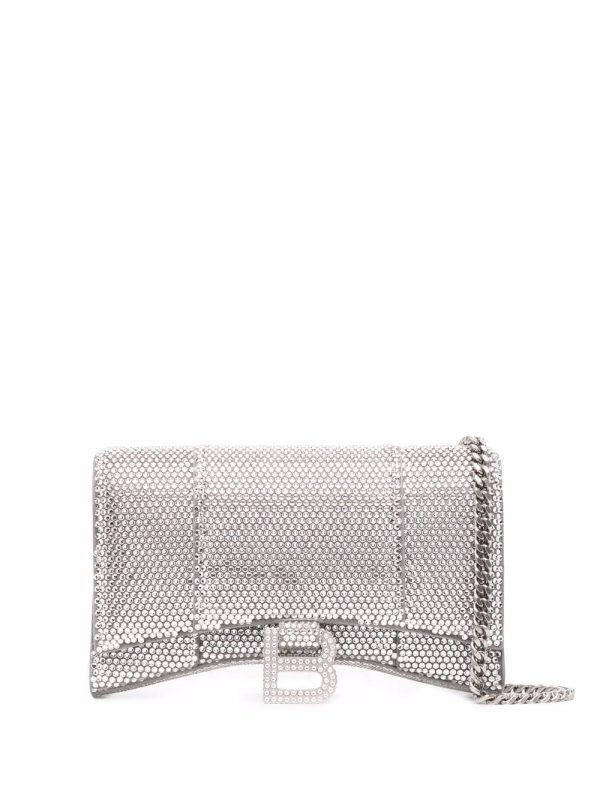 Balenciaga crystal hourglass wallet