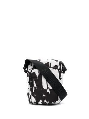 Alexander McQueen Graffiti-print mini messenger bag