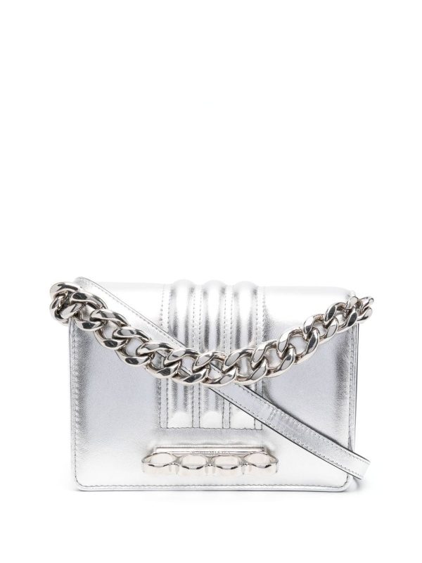 Alexander McQueen metallic-effect leather tote