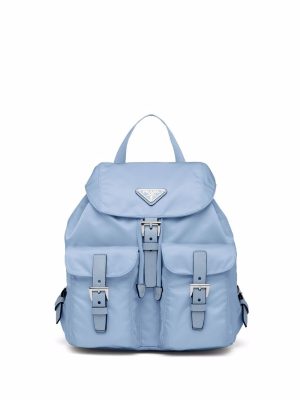 Prada small logo-plaque backpack