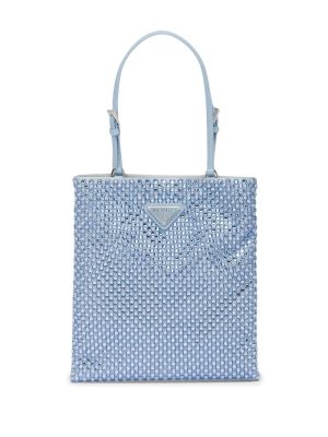 Prada crystal-embellished satin handbag