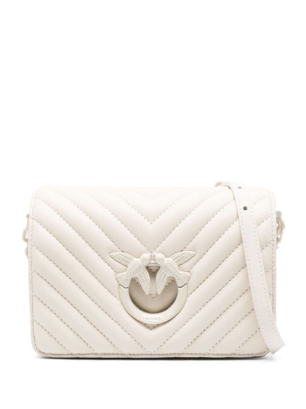 PINKO Love Click chevron crossbody bag