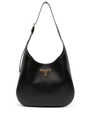 Prada Symbol triangle-logo leather bag