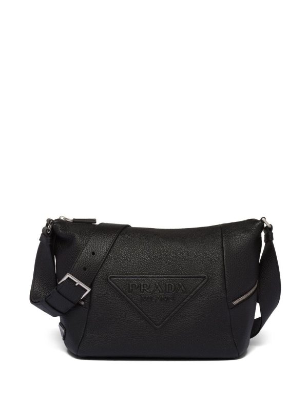 Prada debossed-logo shoulder bag