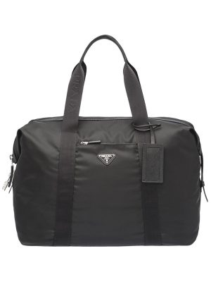 Prada Re-Nylon triangle logo holdall bag