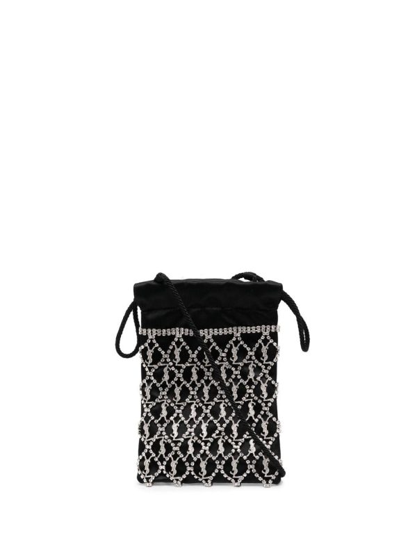 Saint Laurent crystal-embellished drawstring mini bag