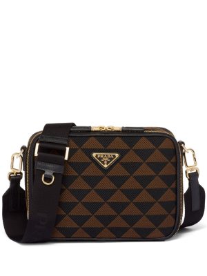 Prada Symbole embroidered messenger bag