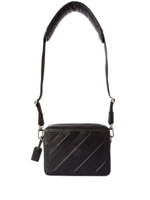 Off-White Diag-stripe leather camera bag