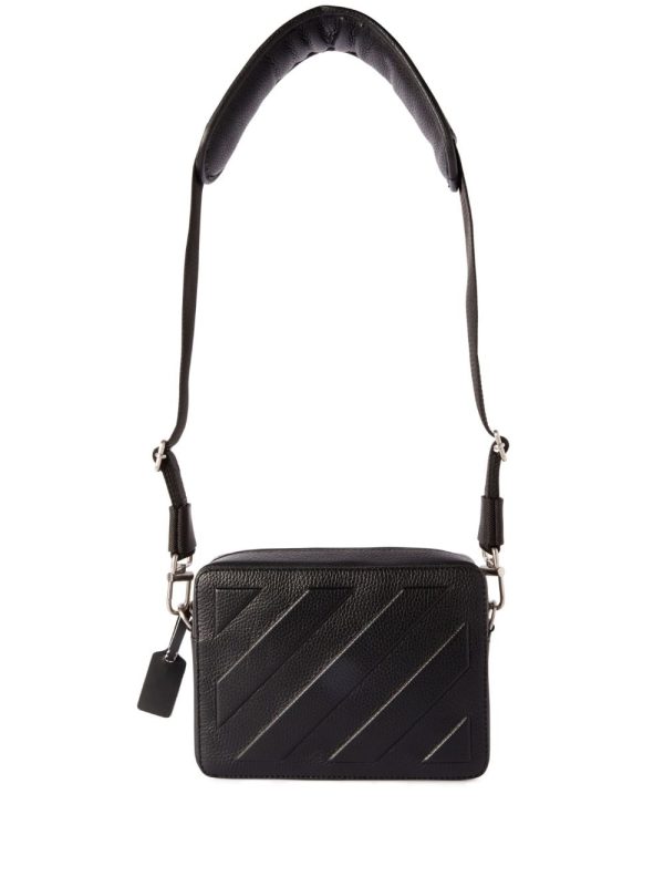 Off-White Diag-stripe leather camera bag