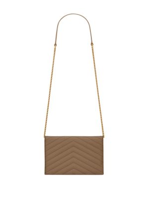 Saint Laurent small Cassandre leather clutch bag