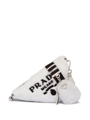 Prada Triangle terrycloth shoulder bag