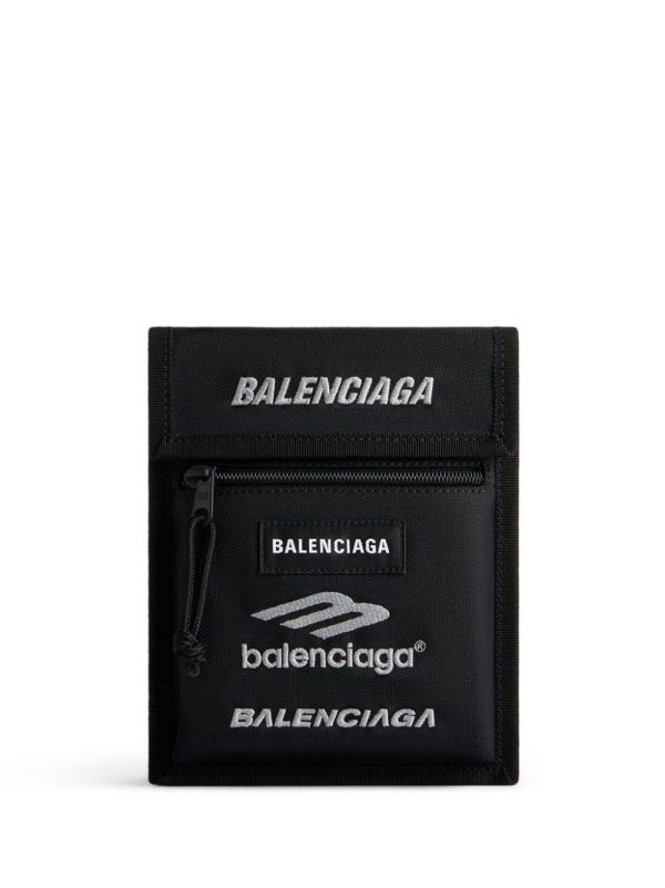Balenciaga logo-patch shoulder-strap messenger bag