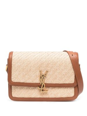 Saint Laurent Solferino raffia shoulder bag