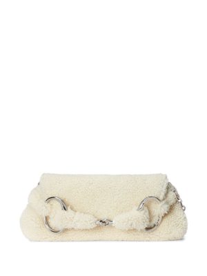 Gucci medium Horsebit shearling shoulder bag