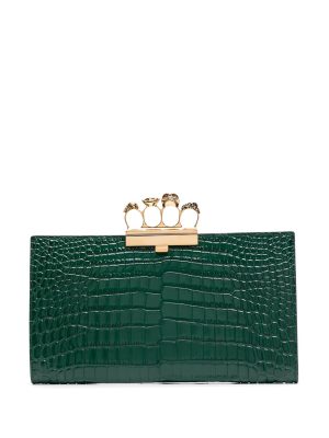 Alexander McQueen embossed knuckleduster clutch bag
