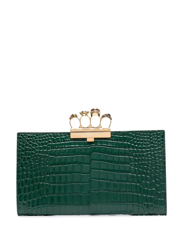 Alexander McQueen embossed knuckleduster clutch bag