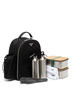 Prada picnic backpack with utensils