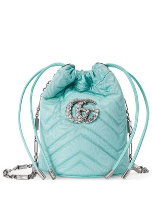 Gucci Double G crystal-embellished bucket bag