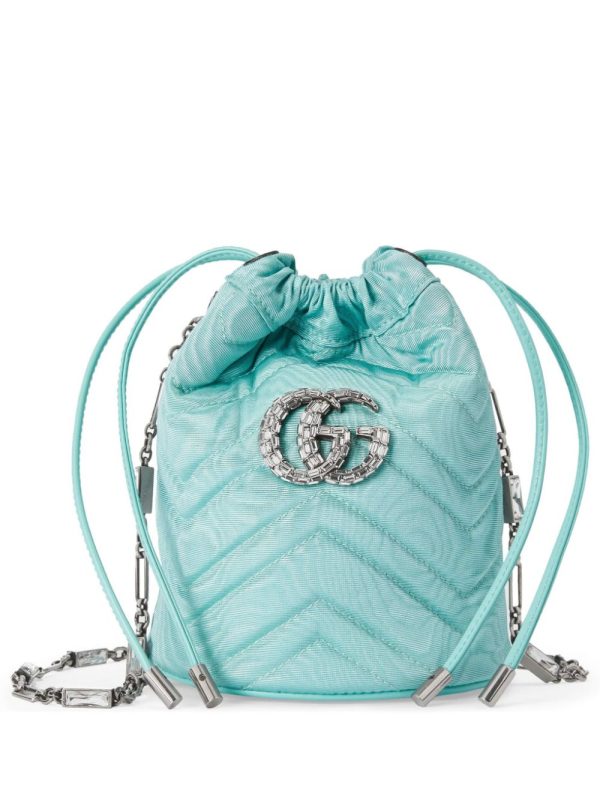 Gucci Double G crystal-embellished bucket bag