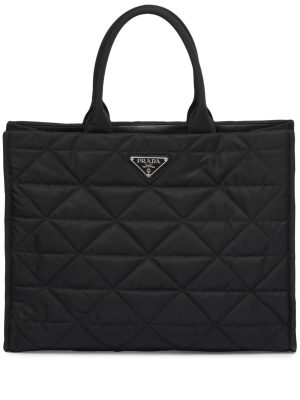 Prada Re-Nylon triangle logo tote bag