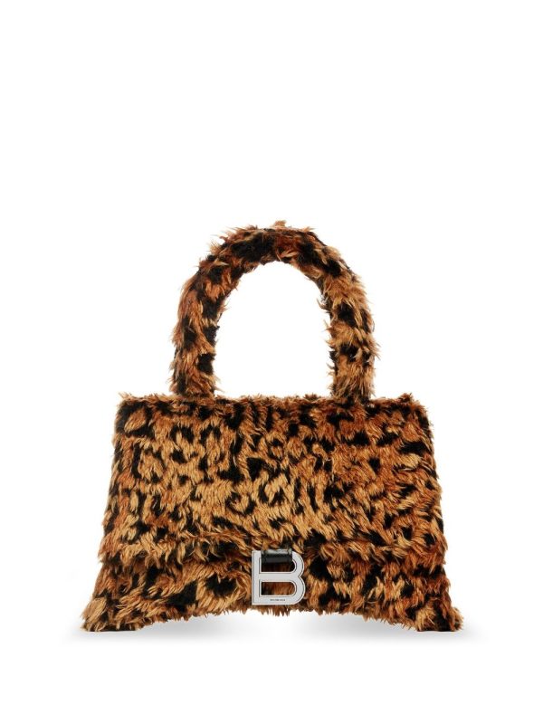 Balenciaga small Hourglass faux-fur mini bag