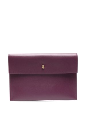 Alexander McQueen skull-embellished evelope clutch bag