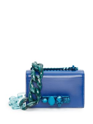 Alexander McQueen mini Jewelled skull satchel bag