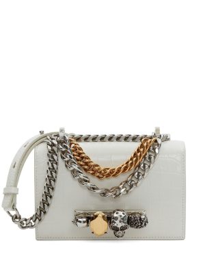 Alexander McQueen leather chain-link crossbody-bag