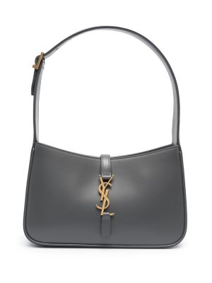 Saint Laurent Le 5 à 7 monogram-plaque tote bag