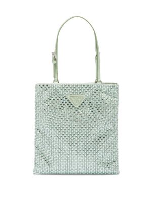 Prada crystal-embellished satin handbag
