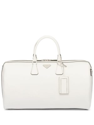Prada triangle-logo leather bag