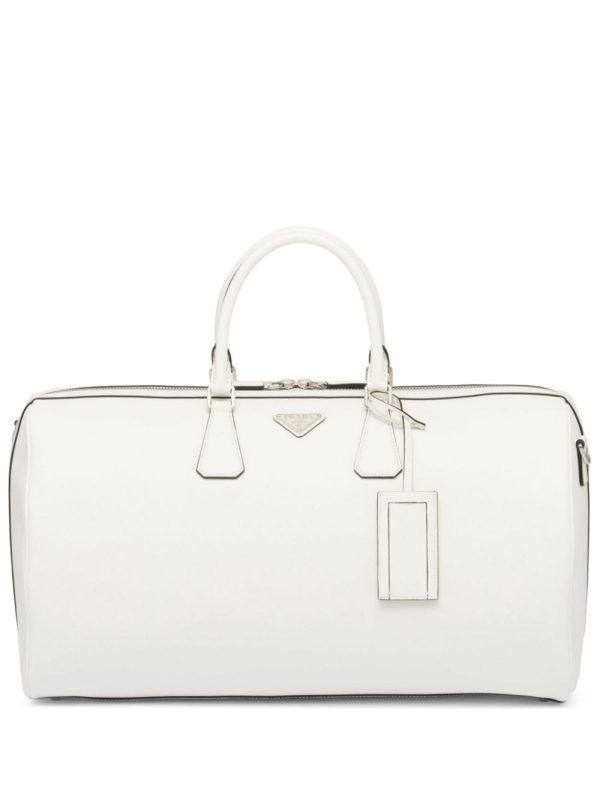Prada triangle-logo leather bag
