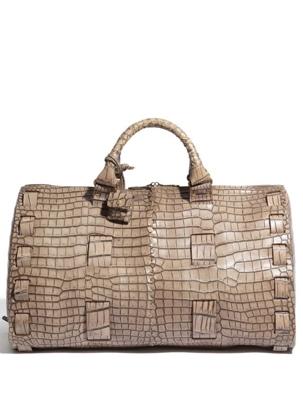 Bottega Veneta   crocodile-effect Weekend duffle bag