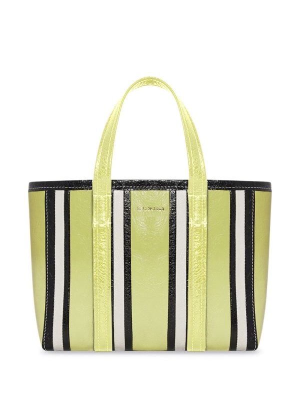 Balenciaga Barbes East-West striped shopper tote