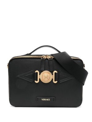 Versace Medusa Head-plaque leather tote bag