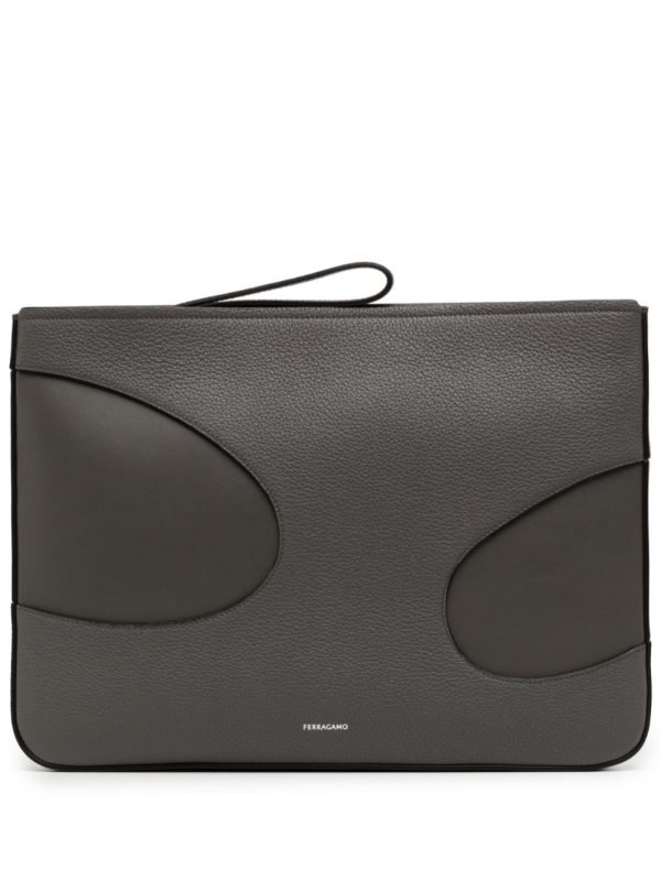 Ferragamo cut-out leather laptop bag