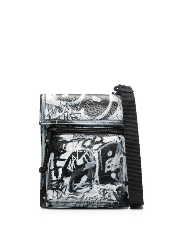 Balenciaga graphic-print messenger bag