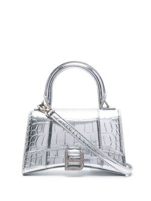 Balenciaga Hourglass XS embossed tote bag