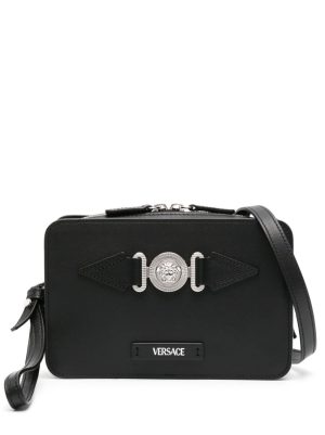 Versace Medusa Head-plaque leather shoulder bag