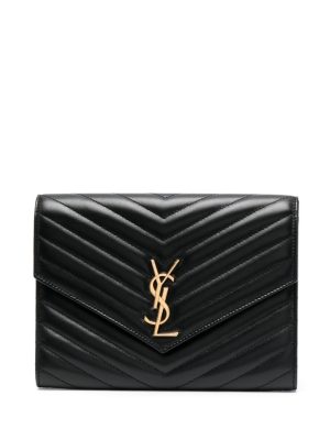 Saint Laurent Cassandre matelassé leather clutch bag