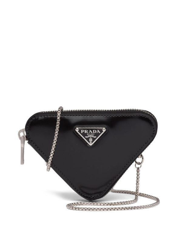 Prada brushed-leather minipouch