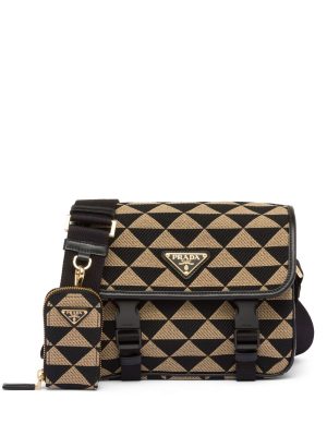 Prada Symbole embroidered messenger bag
