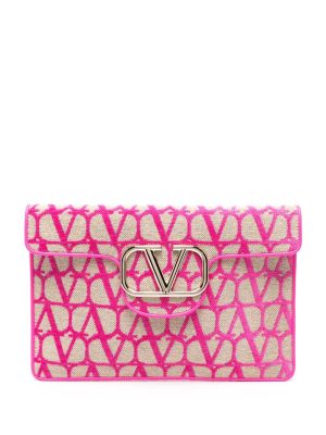 Valentino Garavani Locò Toile Iconographe clutch