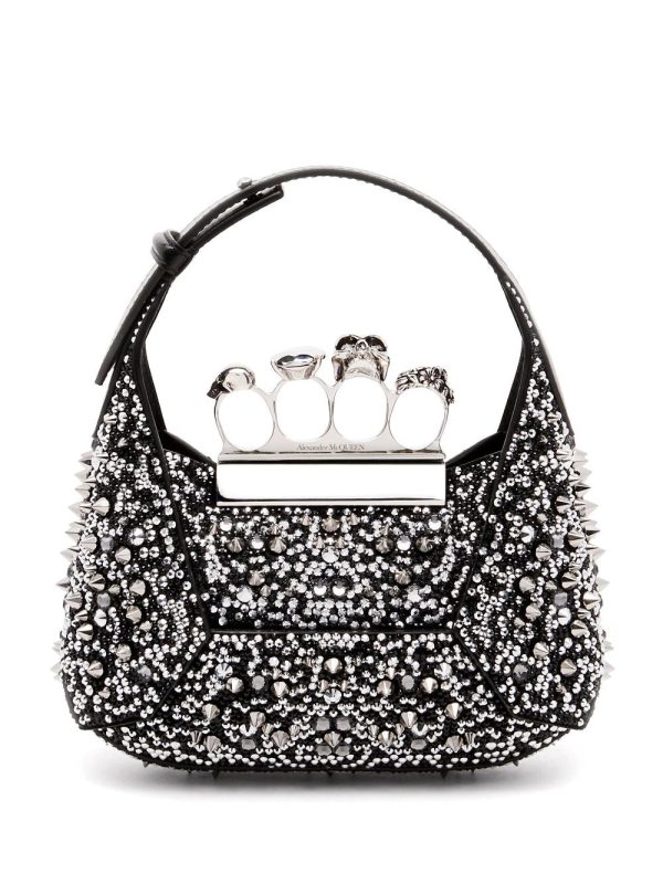 Alexander McQueen mini Jewelled Hobo bag