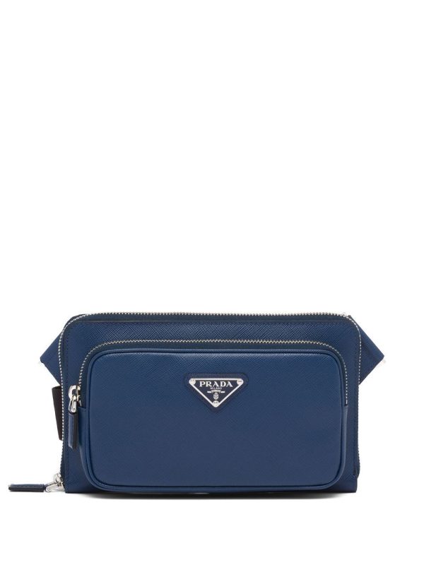 Prada logo plaque crossbody bag
