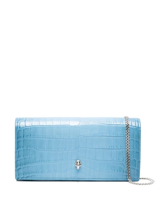 Alexander McQueen skull-stud leather shoulder bag