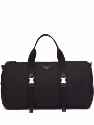 Prada triangle-logo duffle bag