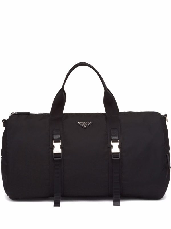 Prada triangle-logo duffle bag