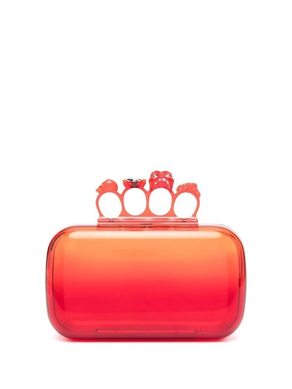 Alexander McQueen crystal-ring held clutch-bag