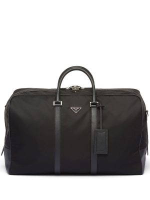 Prada logo-patch duffle bag